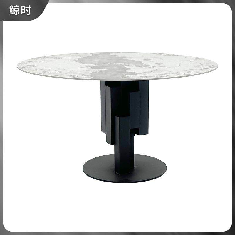 现代简约桌子大理石圆形转盘餐桌意式岩板餐桌家用小户型,收纳整理,烫衣板及配件,淘宝优惠券,粉丝福利购,淘宝优惠卷