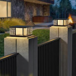 户外柱头灯庭院太阳能柱头灯院子大门柱子灯别墅围墙灯防水门墩灯