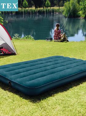 INTEX64734绿色植绒双人加大线拉空气床野营床垫家庭充气床垫便携