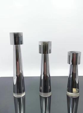 现代轻奢烟灰色小蛮腰水晶摆件书房样板间售楼部水晶摆件