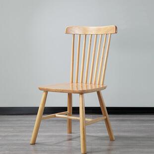 北欧全实木餐椅书房沙发椅子餐厅餐桌椅靠背椅温莎多功能家用椅