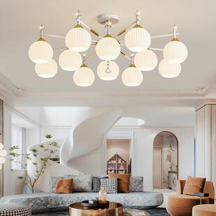 北欧客厅灯简约后现代家用创意卧室吊灯个性书房魔豆分子餐厅灯具