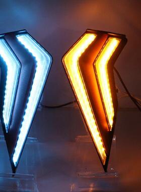 适用于22年吉利博越X日行灯LED雾灯大灯前照灯行车白转向黄光流水