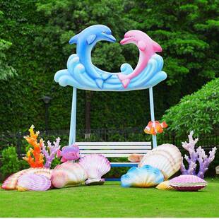 云朵秋千座椅摆件户外玻璃钢雕塑景区公园绿房产网红打卡拍照美陈