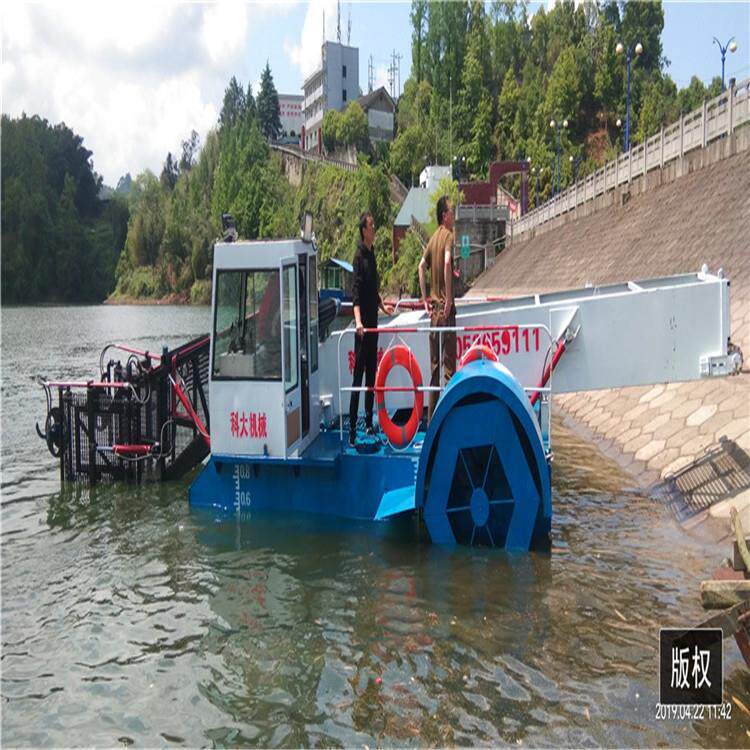 水上漂浮物清理设备 水上打捞清洁垃圾船 河道水草收割船水葫芦