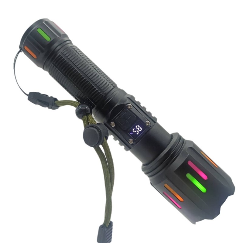 跨境新款户外照明白激光手电荧光手电筒家用防水超大功率夜间巡逻