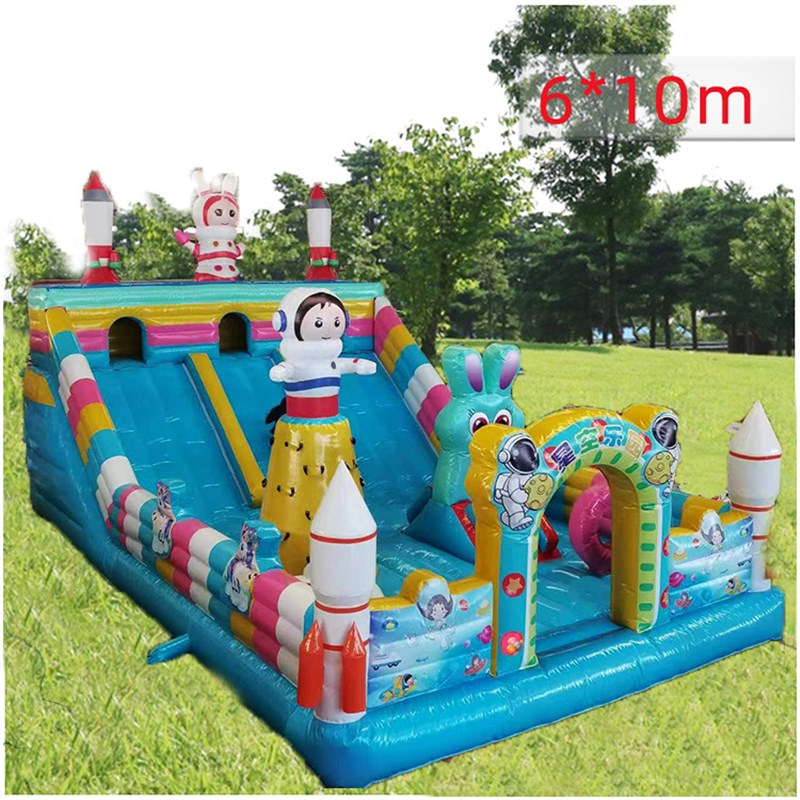 新款广场摆摊太空人充气城堡滑梯室内外亲子儿童淘气堡蹦蹦床设备