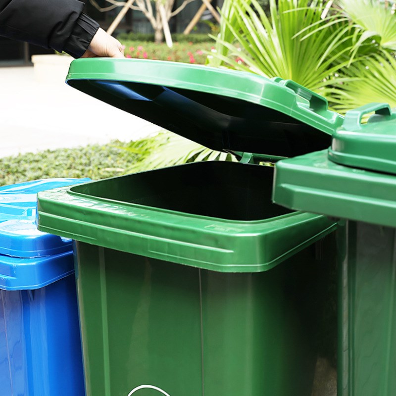 北京分类垃圾桶脚踏式户外240L环卫大号挂车特厚120升塑料垃圾箱
