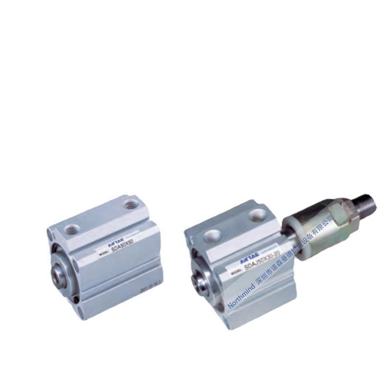 亚德客双轴复动型超薄气缸大推力小型气缸SDAD16/25/32/80X15-S-B