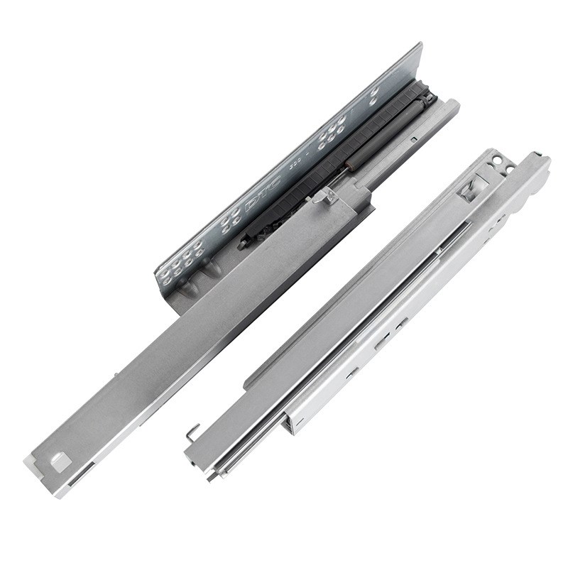 dtc东泰三节托底轨全拉阻尼缓冲滑轨ss10ss80轨道隐藏式抽屉导轨