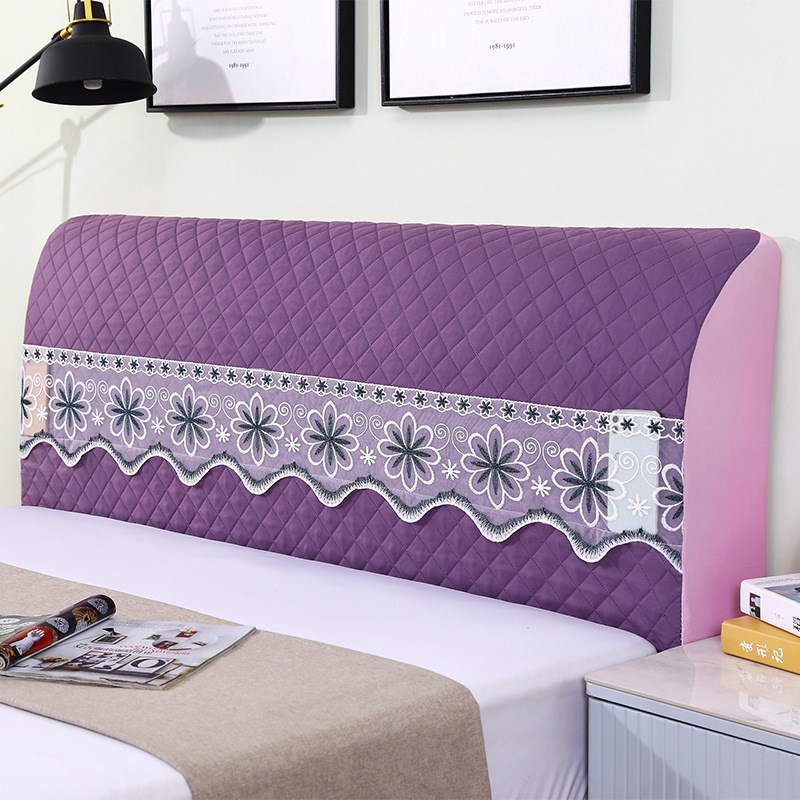 夹棉全包床头罩床头套防尘罩床头柜罩简约现代夹棉加厚实木保护套