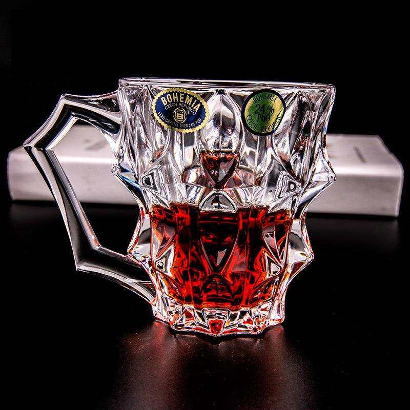 6只价格捷克BOHEMIA水晶玻璃咖啡西式奶杯咖啡下午茶杯欧式咖啡杯