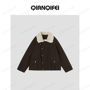 27H 81033 纤奇菲 毛毛翻领巴恩风加绒休闲外套 9271 新款