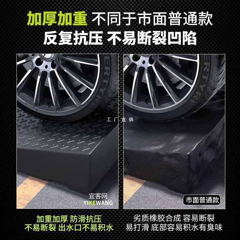 6E3X台阶垫斜坡垫马路牙子橡胶汽车路沿坡上坡垫爬坡