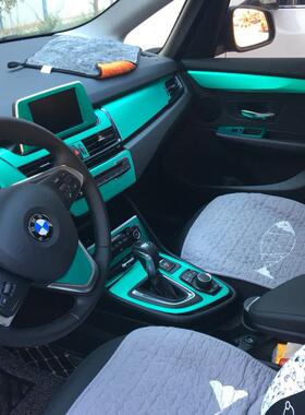 适用于2系218i220i旅行车改装内饰贴纸碳纤维F22F45F46装饰贴