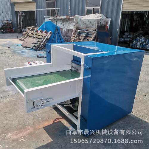 纤维棉喷胶棉开棉机双口公仔吉祥物充棉机玩具枕芯充装机
