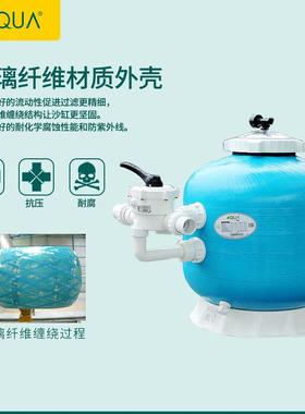 AQUA爱克游泳池砂缸水处理泳馆石英砂压力过滤器浴池温泉沙缸设备