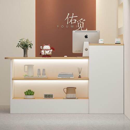 收银台柜台前台网红款上档次小型简约甜品店吧台奶茶店便利店柜台