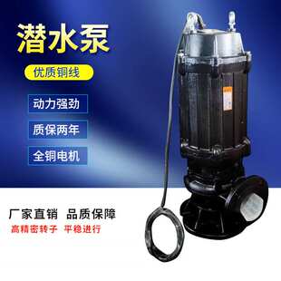 潜水泵JYWQ无堵塞排污泵 抽粪泥浆泵 工业380V立式污泥污水抽水泵