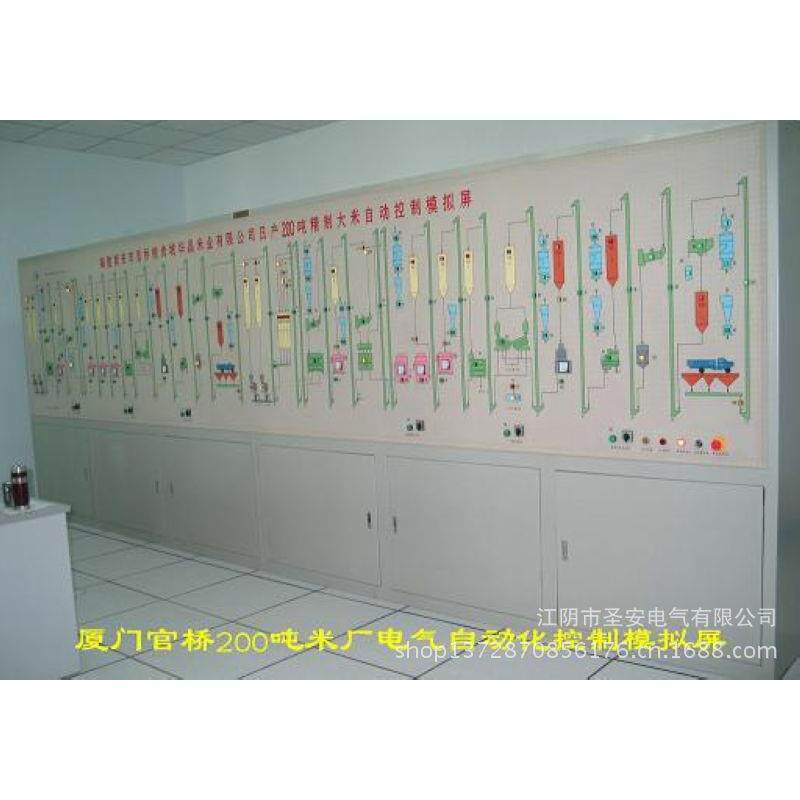 厂家直供提供粮油行业马赛克模拟屏流程屏监控屏智能电力控制屏