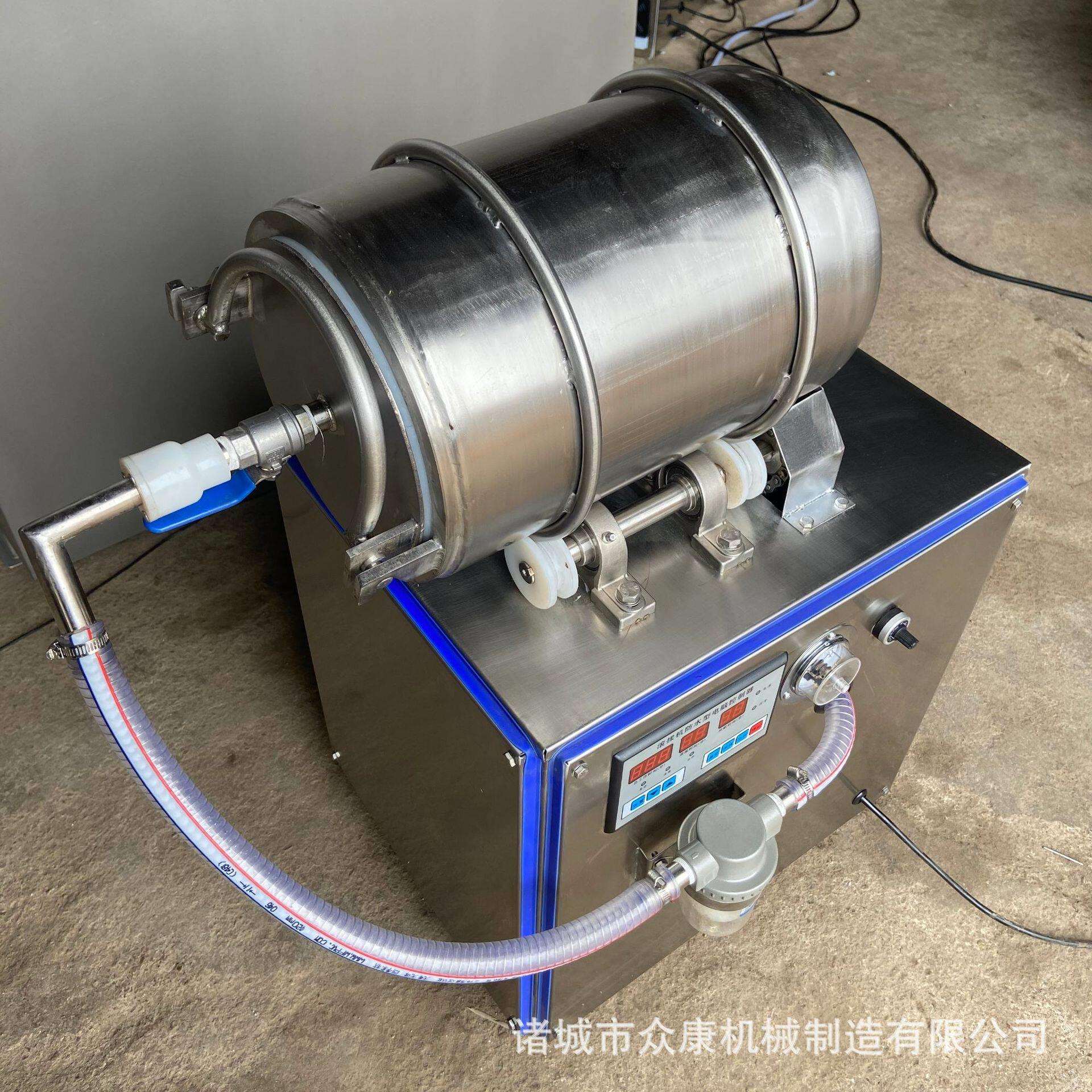 实验室连续式真空滚揉机周黑鸭腌制入味机器自动酱牛肉搅拌嫩化机