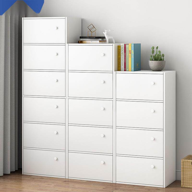 书柜简约现代自由组合格子柜储物收纳柜大容量简易落地带门包邮