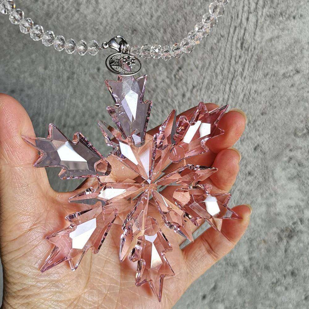 直销新版冰雪奇缘升级版梦幻精灵水晶雪花车挂