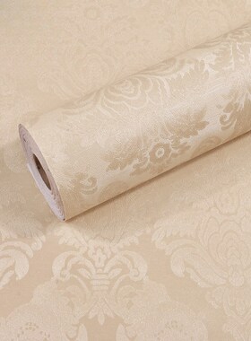 白色花纹壁纸墙纸自粘卧室温馨家用装饰自贴客厅背景墙3d立体