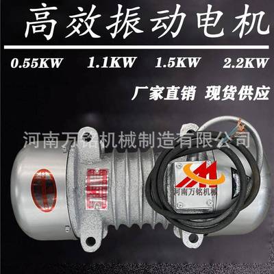 河南巩义免烧空心水泥砖机震动器众城五洲1.1kw1.5震动电机铜线