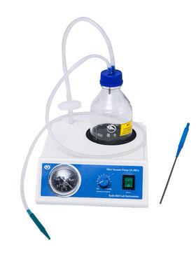 微型台式真空泵GL-802A标准螺旋盖1L刻度瓶6L/min大功率表头显示