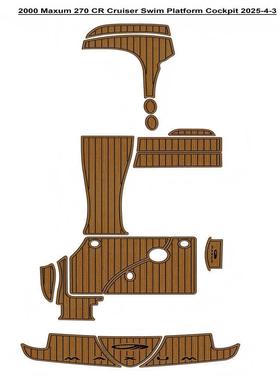 2000Maxum270CRCruiser游艇船舶EVA柚木地板eBay速卖
