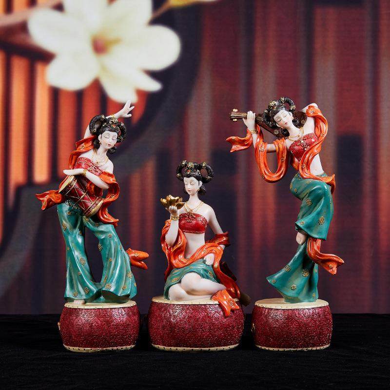 创意中式敦煌飞天摆件古风女孩客厅酒柜博古架桌面高档国风装饰品,电子元器件市场,其它元器件,淘宝优惠券,粉丝福利购,淘宝优惠卷