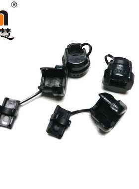 尼龙电源线扣 扁线 黑色 塑料圆形电源线扣4N-4