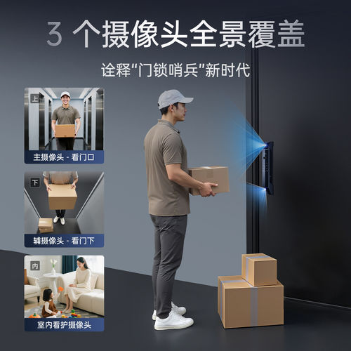 凯迪仕配件智能门锁 全自动指纹人脸识别门锁 防盗密码门锁 家用
