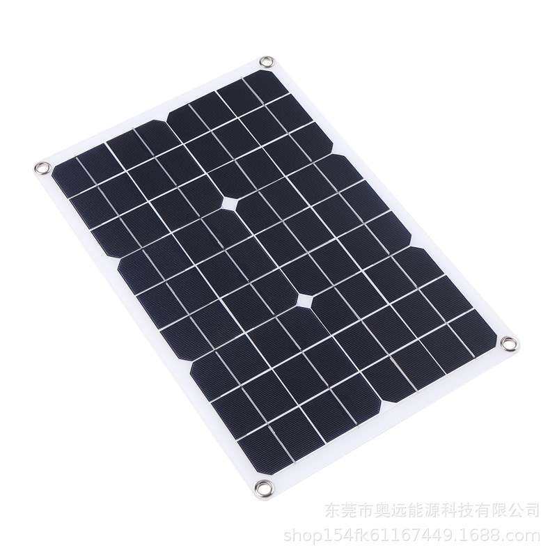 单晶硅20W太阳能板充电器户外应急太阳能手机汽车游艇充电光伏板
