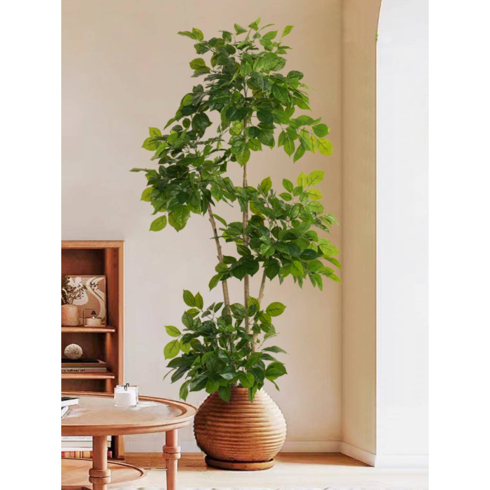 仿真植物幸福树发财树客厅大型落地假绿植室内家居装饰摆件假花