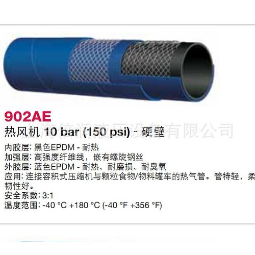 倍润阿法格玛ALFAGOMMA工业管热风机10BAR纤维编织902AE