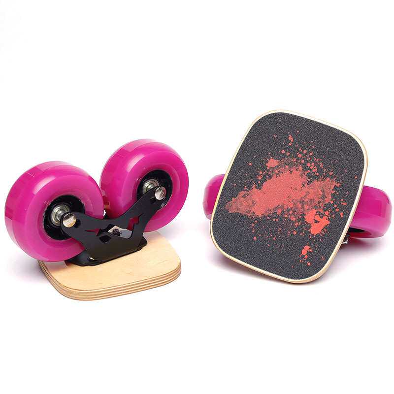 星速漂移板大轮刷街双轴距分体滑板代步90大轮97轮100刷街粉色