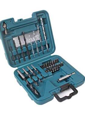 牧田钻孔紧固工具箱钻头套装电动手五金多功能电钻盒装D-53702