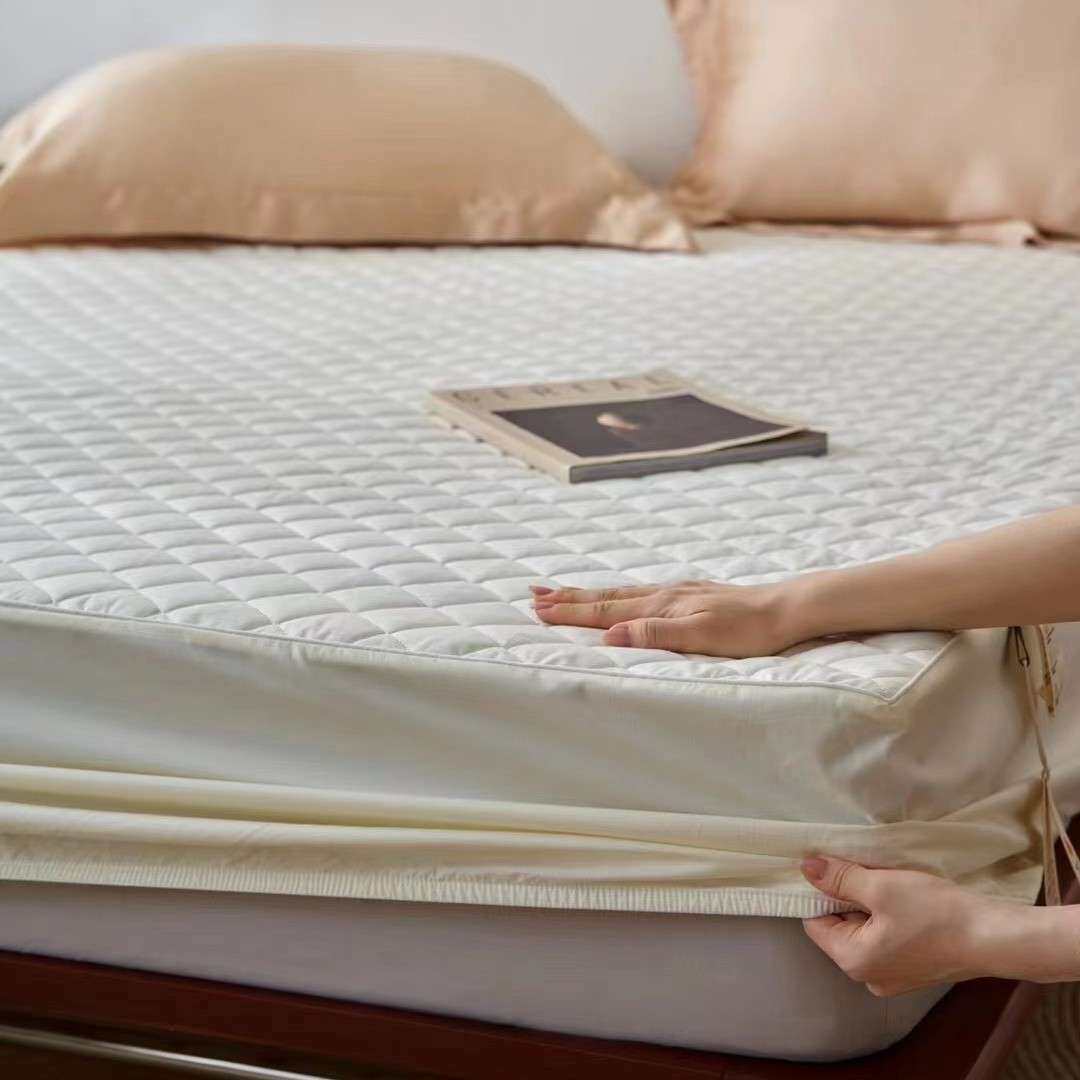 疆棉无荧光A类全棉床笠式床垫保护套隔脏可水洗加厚夹棉绗缝床罩