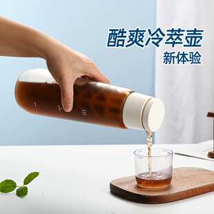冷萃壶玻璃家用过滤网耐高温凉白开水瓶密封冷萃咖啡冷泡壶凉水壶