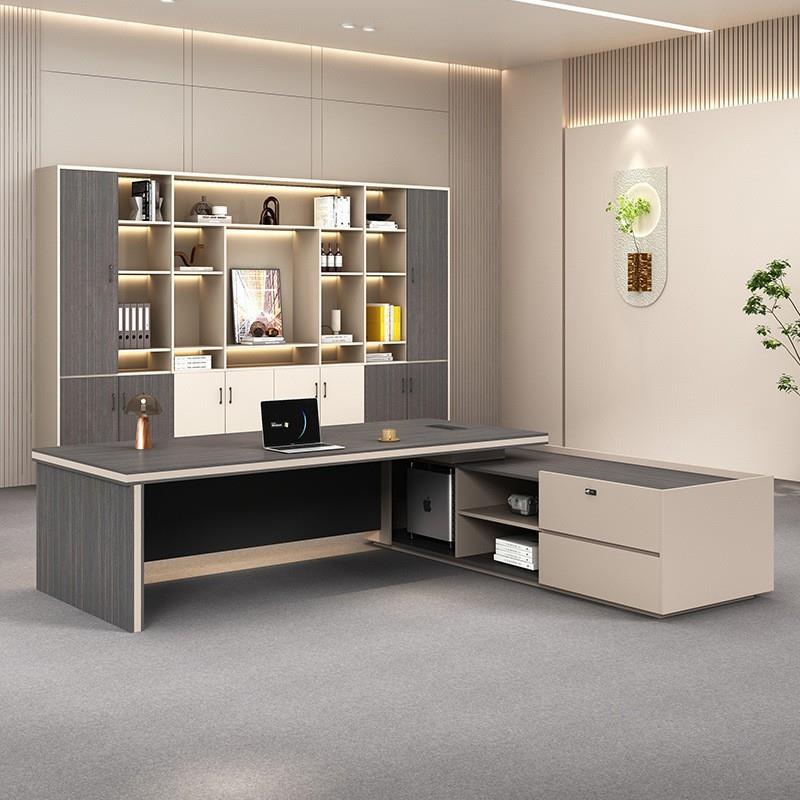 轻奢老板桌办公桌简约现代经理主管总裁桌椅组合办公室家具大班台