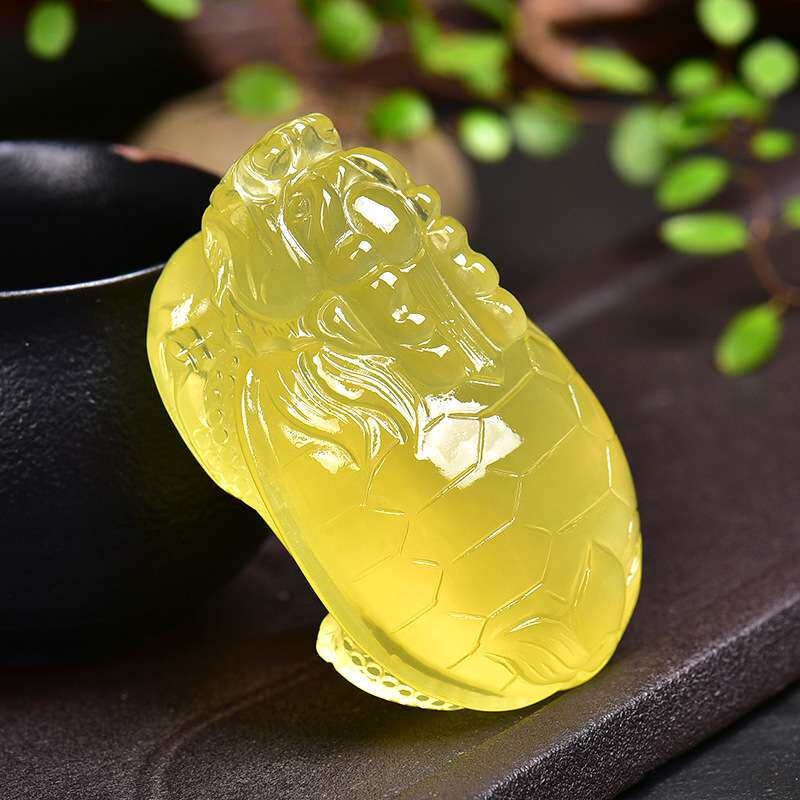 厂家 精品天然黄水晶龙龟摆件精工雕刻水晶家居摆件把玩件