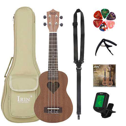 21寸心形尤克里里沙比利材质夏威夷乌克丽丽ukulele4弦小吉他