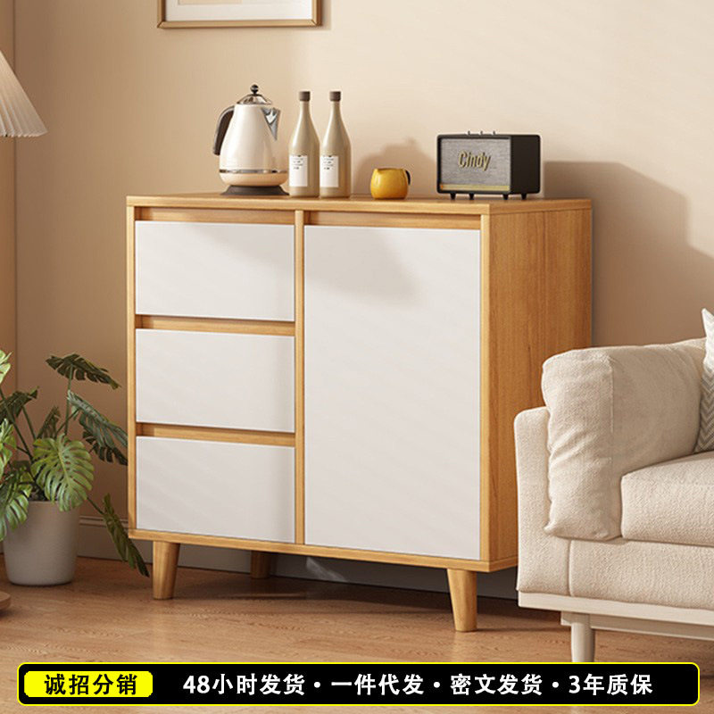 家用餐边柜客厅落地一体储物柜防尘收纳柜餐厅置物柜厨房整体橱柜