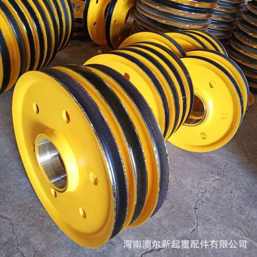 产地货源 100T钢丝绳轧制滑轮  920*310大吨位滑轮片  抓斗滑轮片