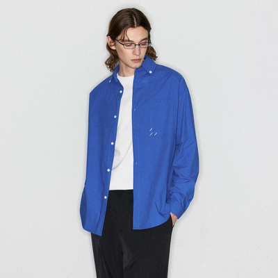 DeepRain简约复古纯色宽松衬衫