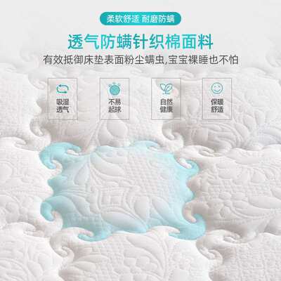 3D椰棕弹簧床垫1.8米1.5m双人护脊硬席可选折叠 家用弹簧偏硬床垫