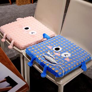 可爱加热坐垫屁垫椅子办公室久坐学生电热座椅凳子垫宿舍冬季蓝色