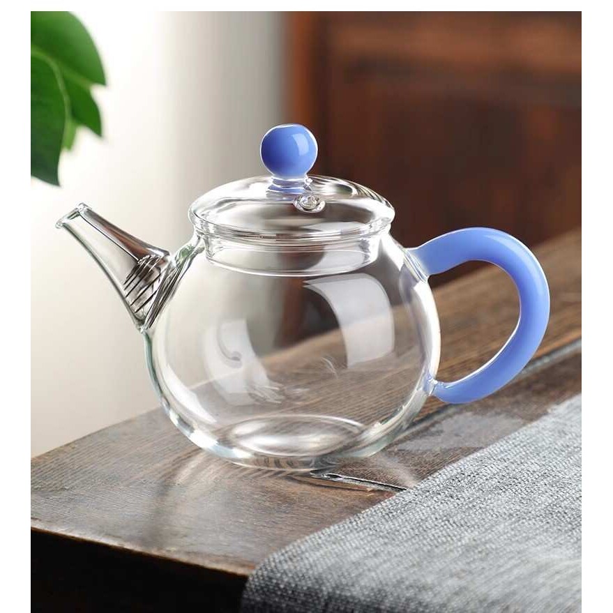 茶本堂泡茶壶迷你小壶个人壶手执壶耐热玻璃透明小茶壶可直火煮茶